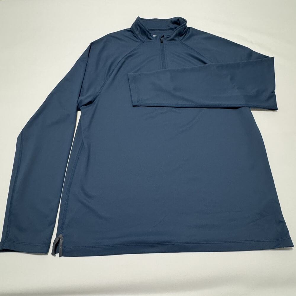 Rhone Pullover Mens Medium Blue Quarter Zip Performance Athletic Top